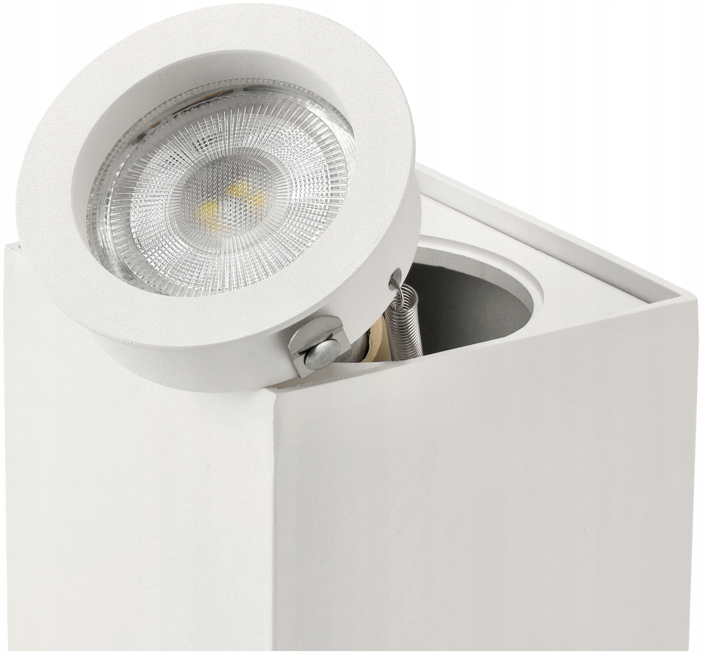 OPRAWA NATYNKOWA LED STAŁA HALOGENOWA TUBA GU10 Biała Zasilanie sieciowe