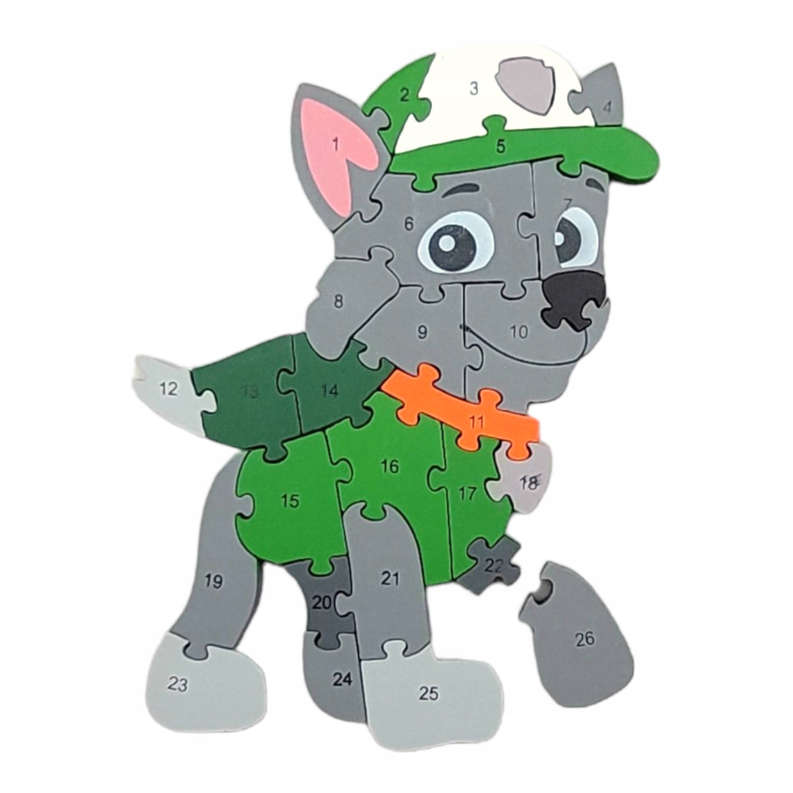 EDUKACYJNE PUZZLE DREWNIANE LITERKI I CYFERKI Wiek dziecka 3 lata +