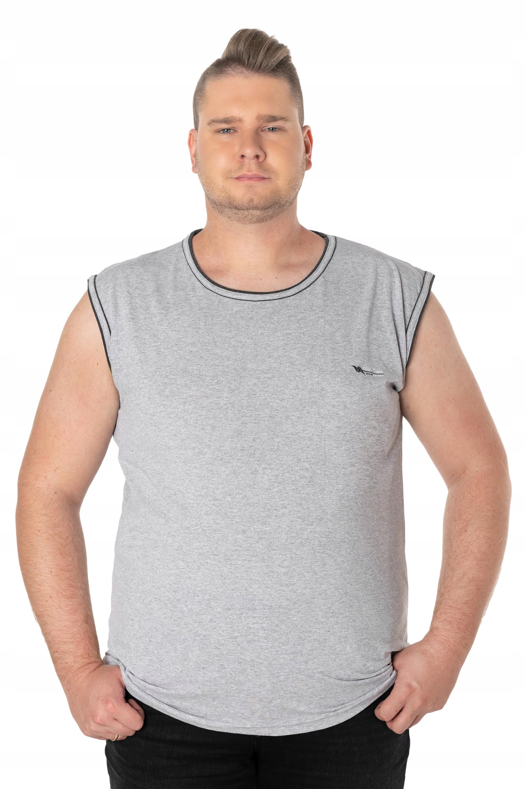

Duża Koszulka Męska Bez Rękawów Top 1825-1 3XL