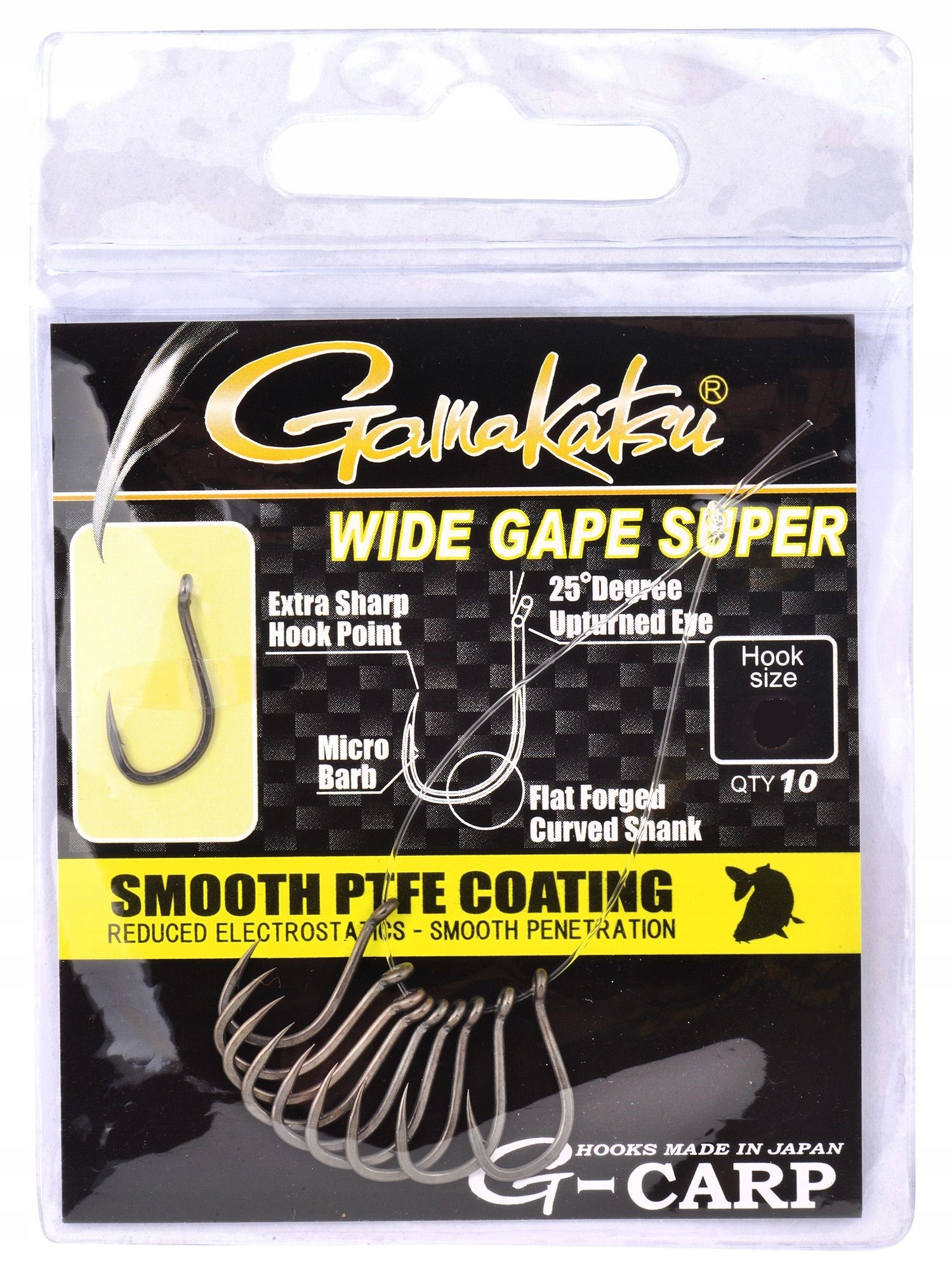 Haczyki Gamakatsu G-Carp Wide Gape Hooks roz.6