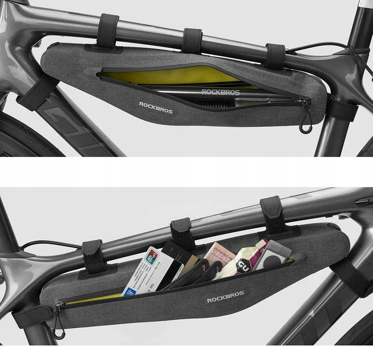 ROCKBROS TORBA ROWEROWA SAKWA NA ROWER WODOODPORNA NA RAMĘ 1,5L Materiał dominujący poliester