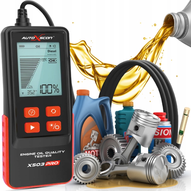 Digitálny Tester Kvality Motorového Oleja So Sondou Autoxscan X503PRO
