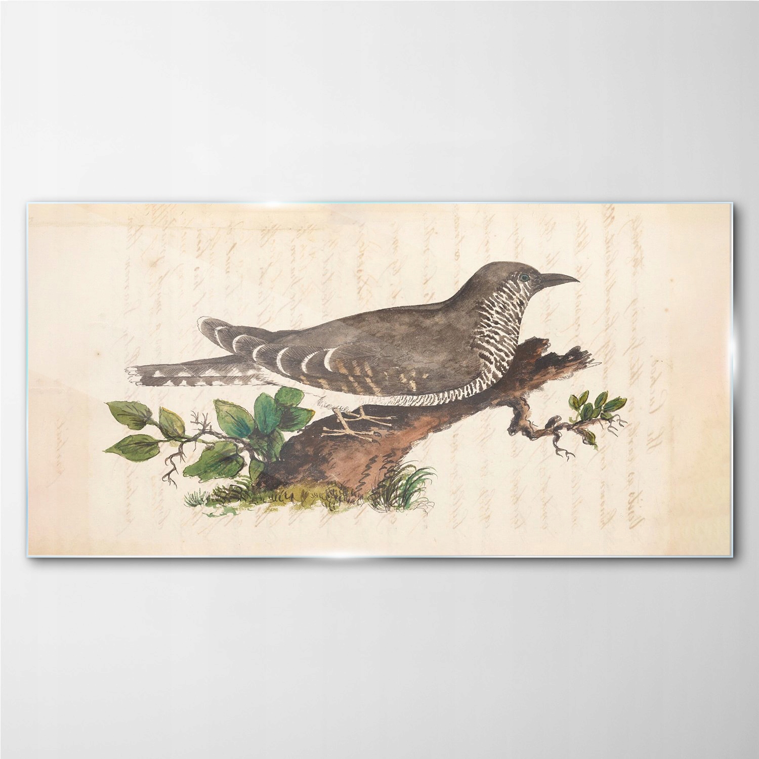 

Szklany obraz na ścianę Ptak rysunek 100x50 cm