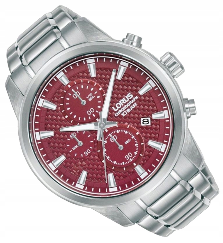 Chronograf męski zegarek na stalowej bransolecie Lorus RM331HX9 + GRAWER  14901506595