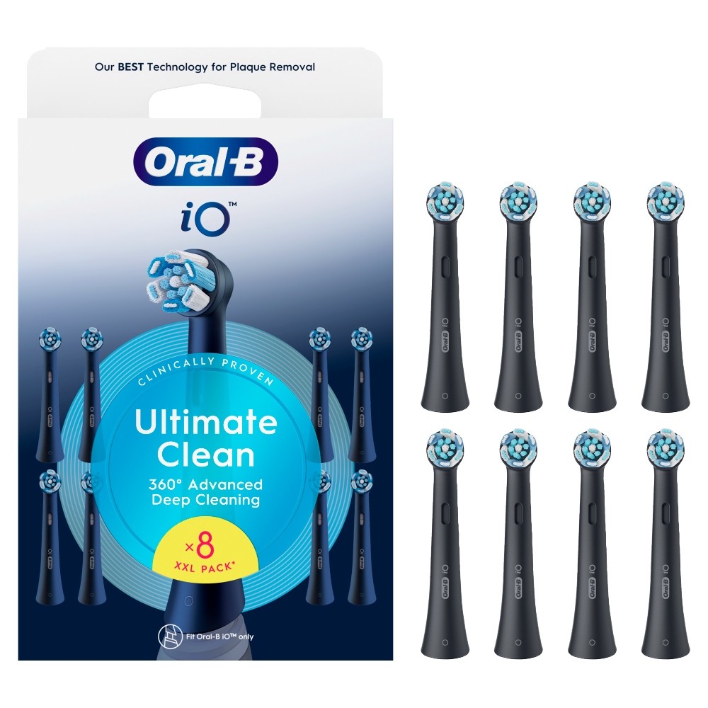 Oryginalne końcówki szczoteczek Oral-B iO Series Ultimate Clean Black 8szt.