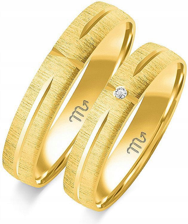 Zlatý prsten se zirkony 14K 585 z roku 11 12 13, kolekce unisex gravírování