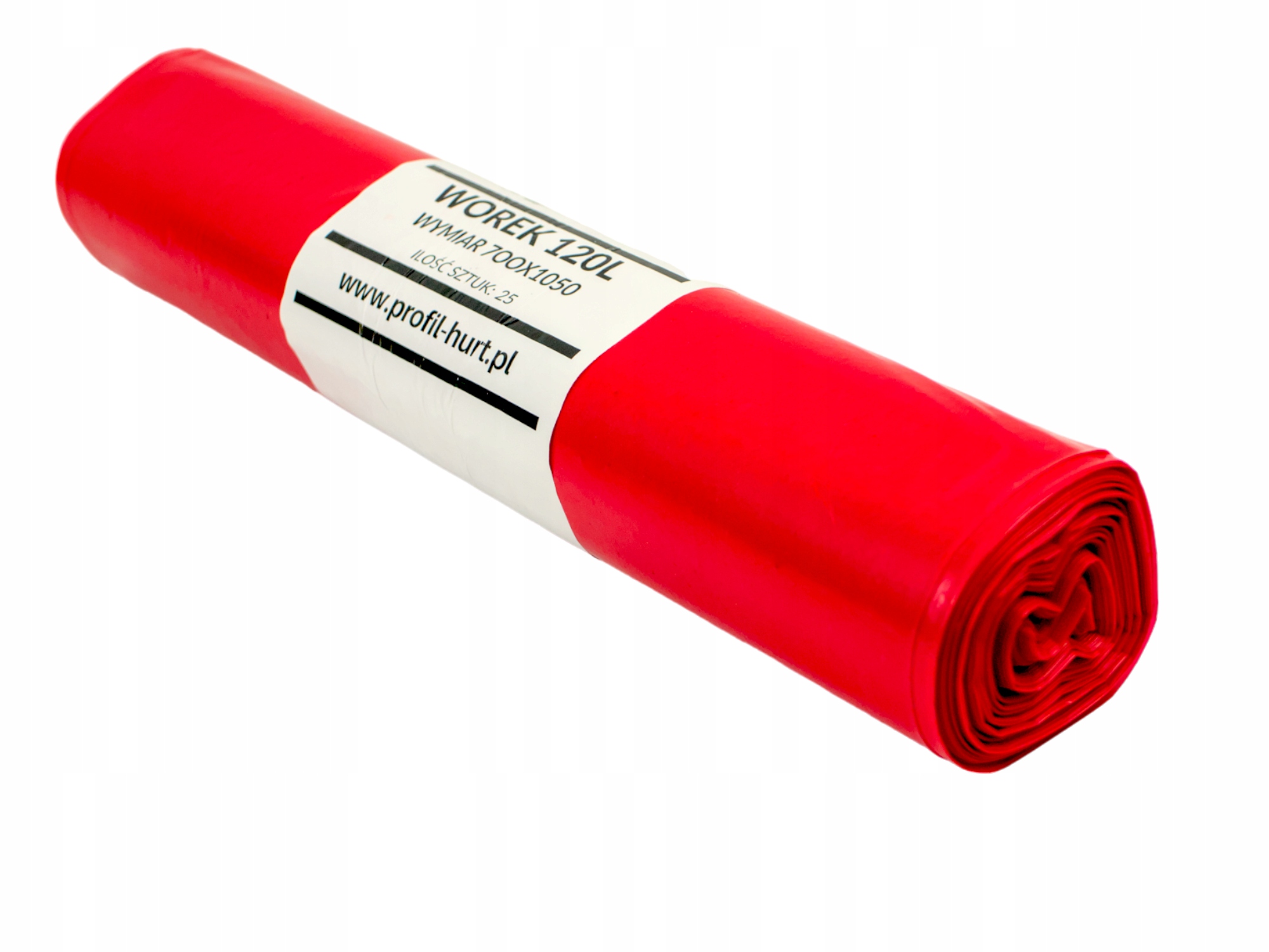 250 Ks Silné Sáčky Na Odpadky 120 l červené