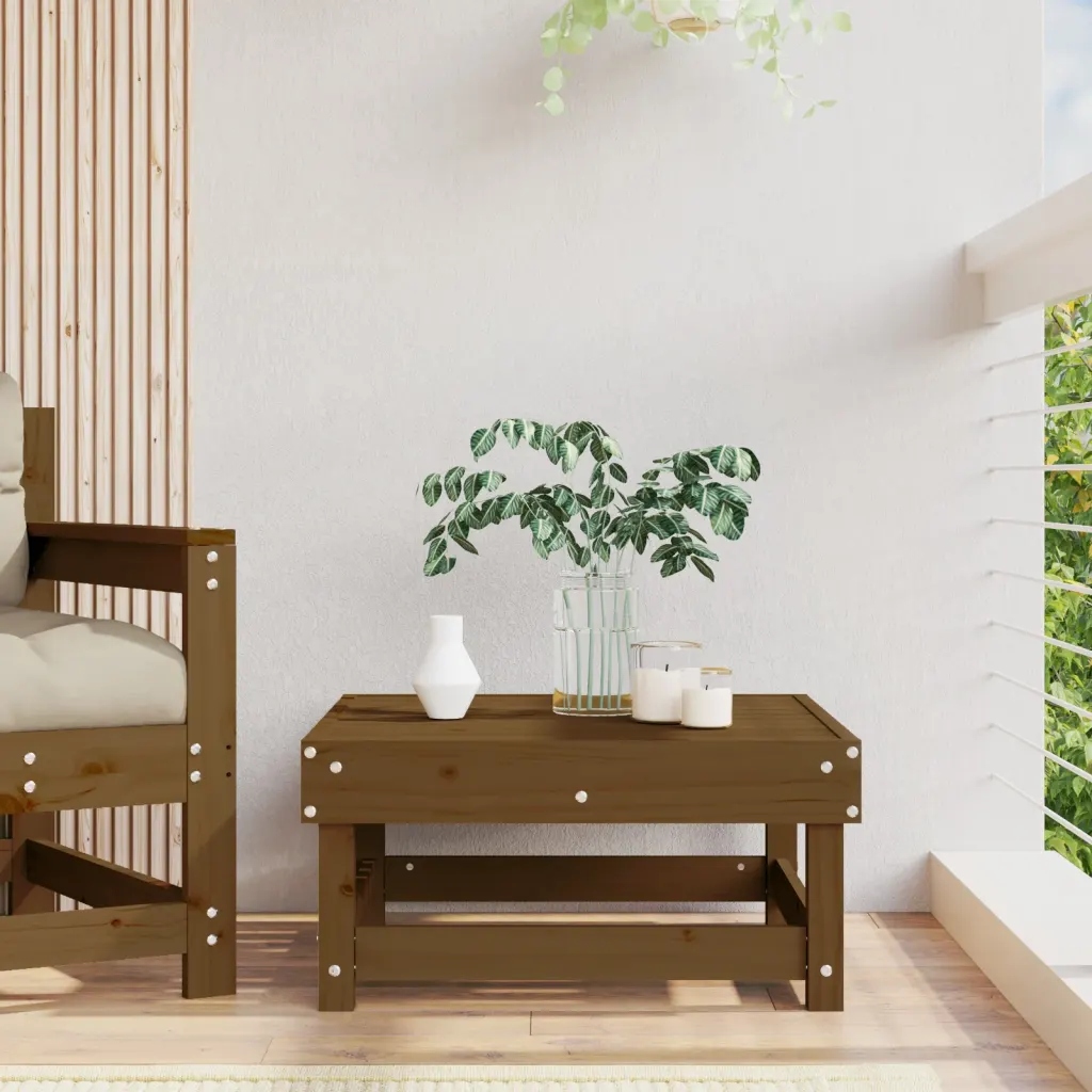 Podnóżek ogrodowy, miodowy brąz, lite drewno sosnowe Marka VidaXL