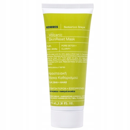 Santorini Grape Skin Reset Mask 70 ml Čistící maska na obličej Korres