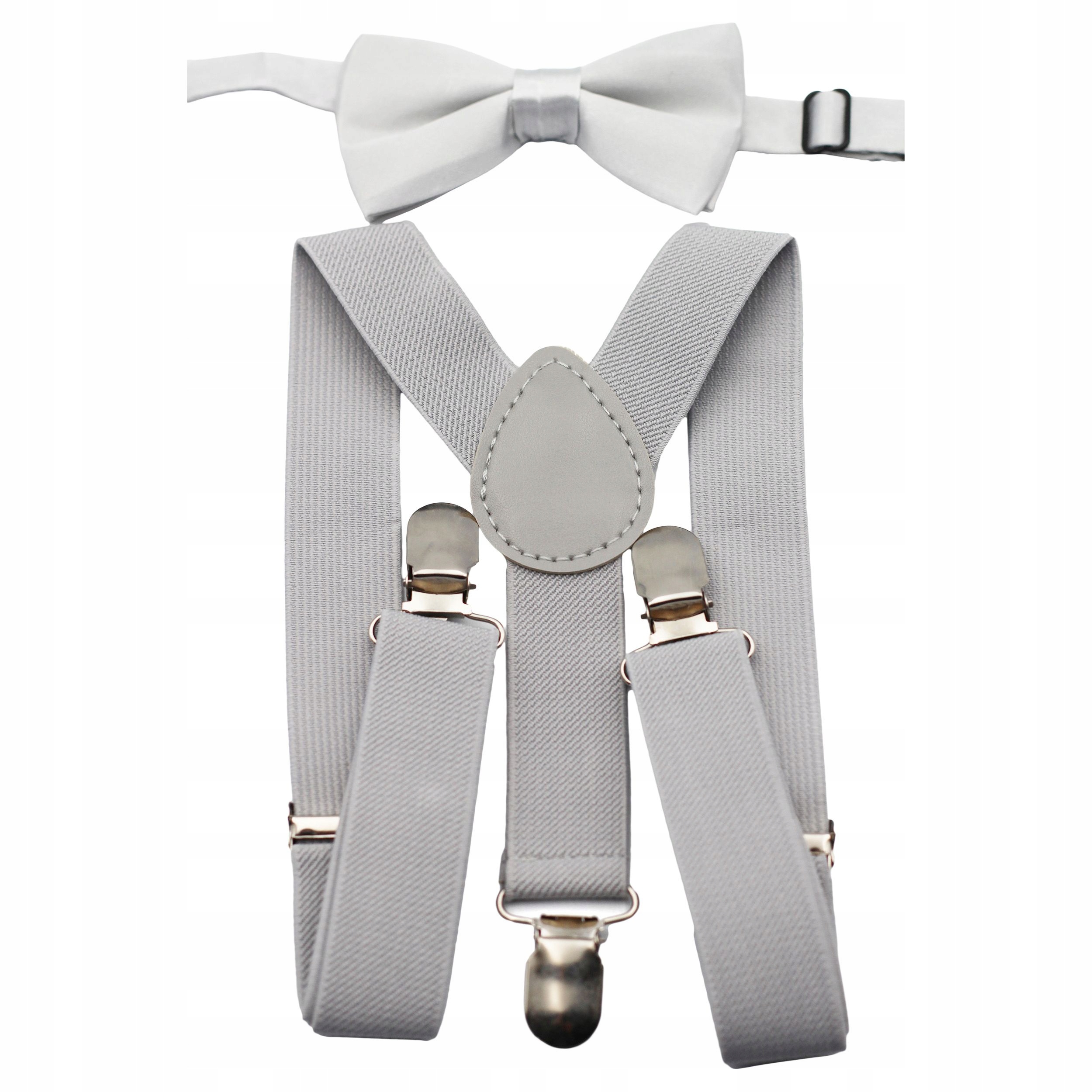 MUCHA MUSZKA + SZELKI elegancki zestaw dla dziecka ... szary / jasny popiel