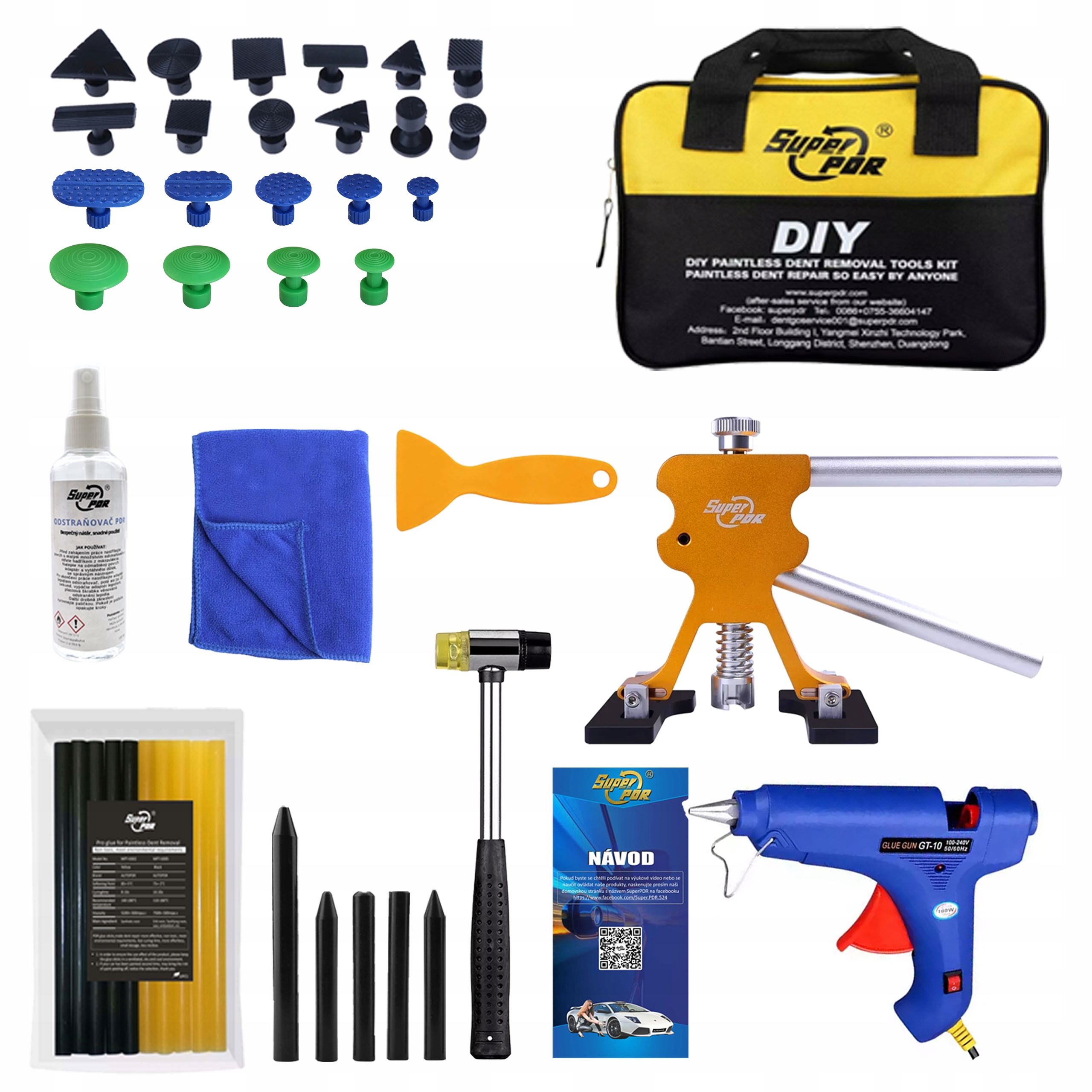 Česká sada Pdr nářadí pro opravu promáčklin velká sada XXL