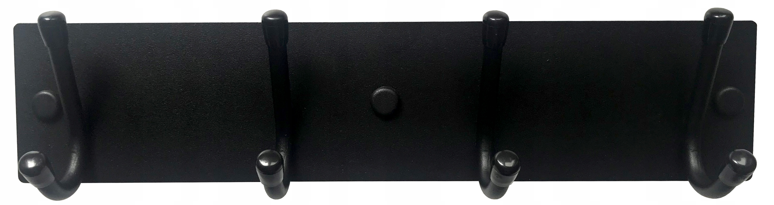 WIESZAK ŚCIENNY DO PRZEDPOKOJU UCHWYT NA UBRANIA 4 HAKI CZARNY METAL EAN (GTIN) 5906168442025