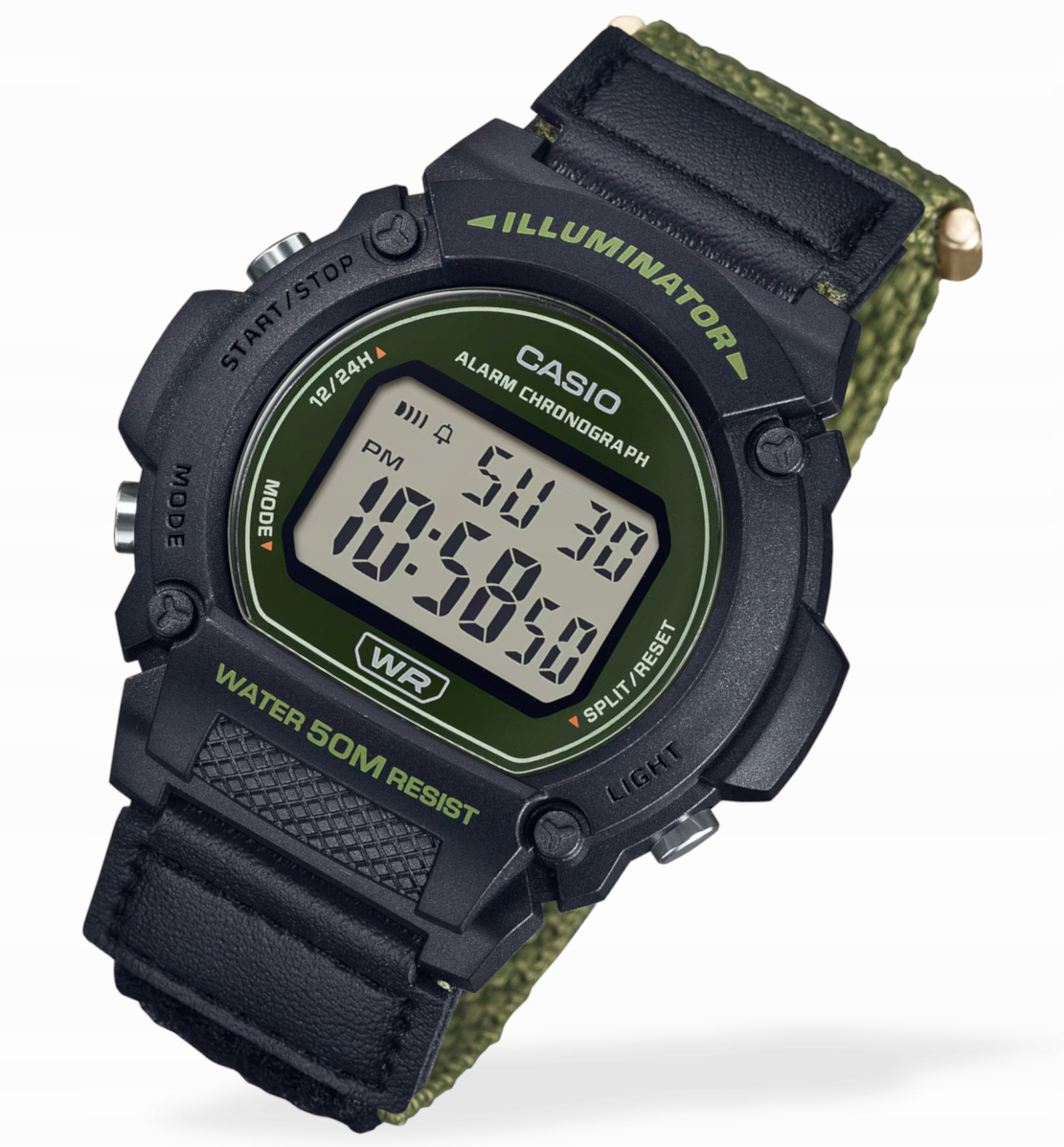 Sportovní pánské hodinky na řemínku Casio W-219HB +Box+ Gravírování Bonus