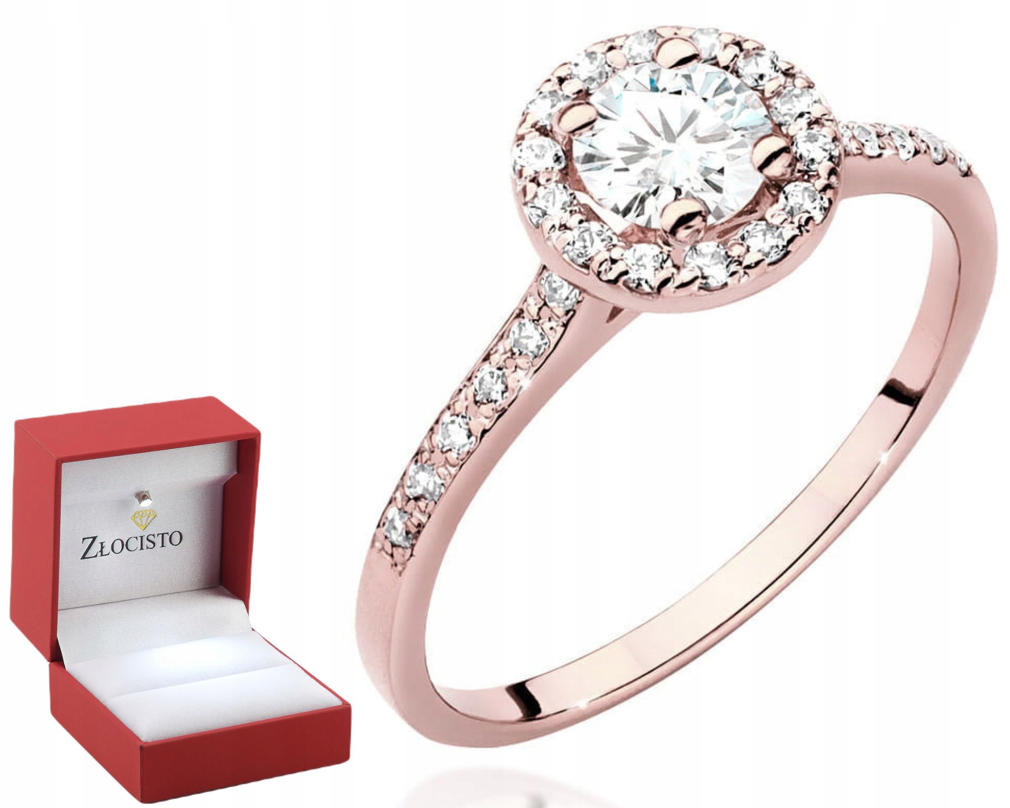 Růžové Zlato Prstýnek S Brilianty Gravírování 585 Bonus Dárek