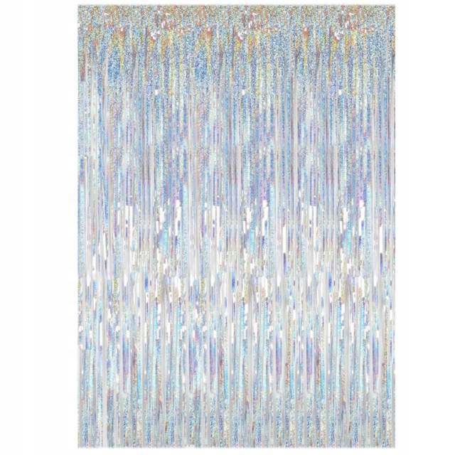 

Imprezowa kurtyna party Holograficzna Srebrna