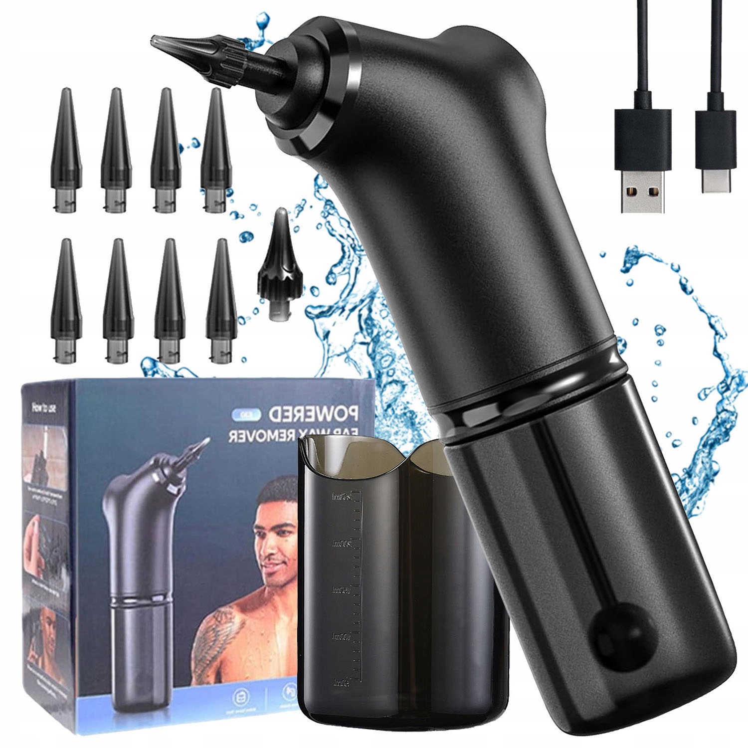 Zestaw Bezprzewodowy Irygator Do Czyszczenia Uszu Płukania Woskowiny