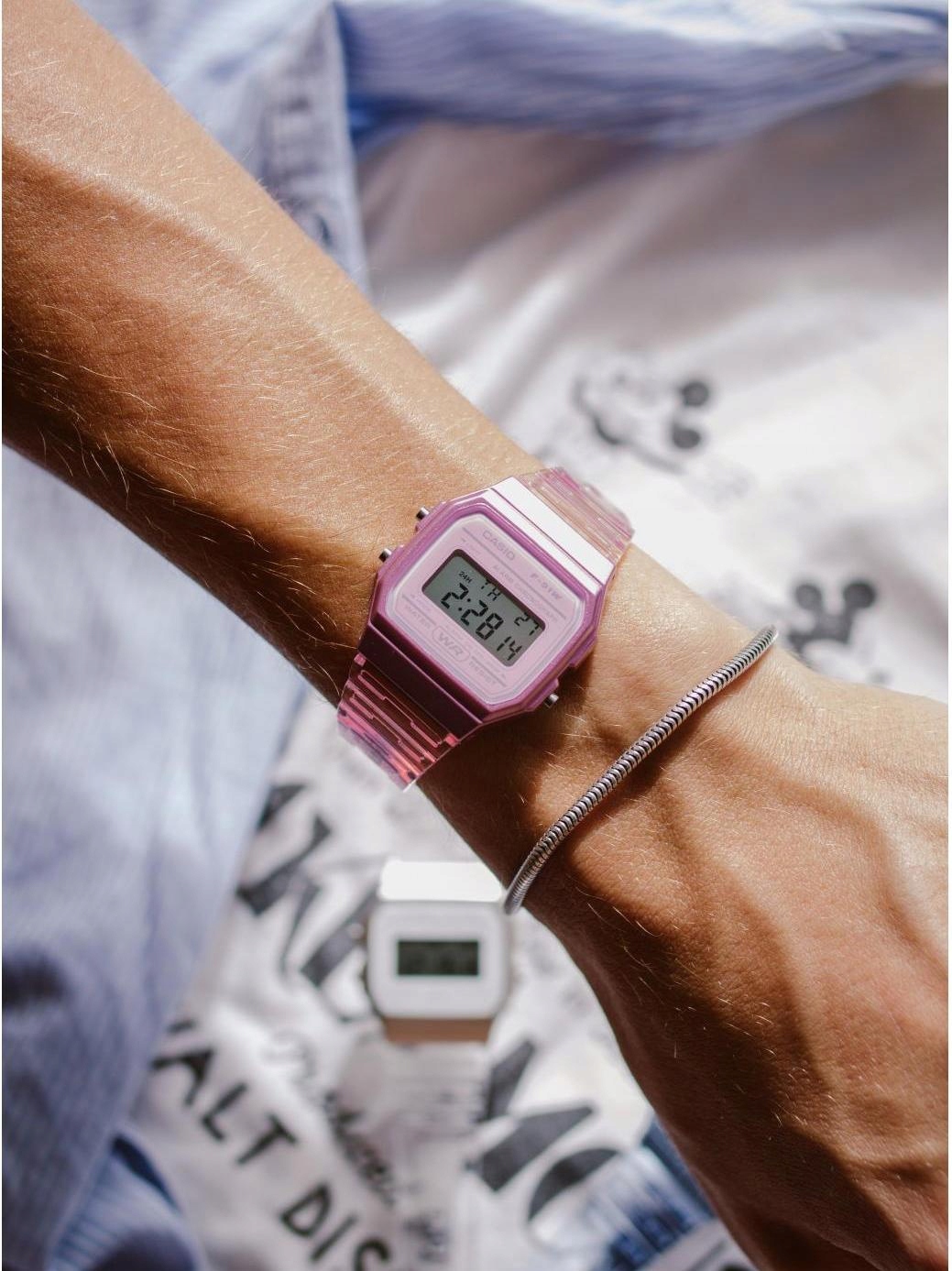 ZEGAREK DAMSKI CASIO RETRO VINTAGE F-91WS-4 (ZD648A) + BOX Wodoszczelność 30m = WR30