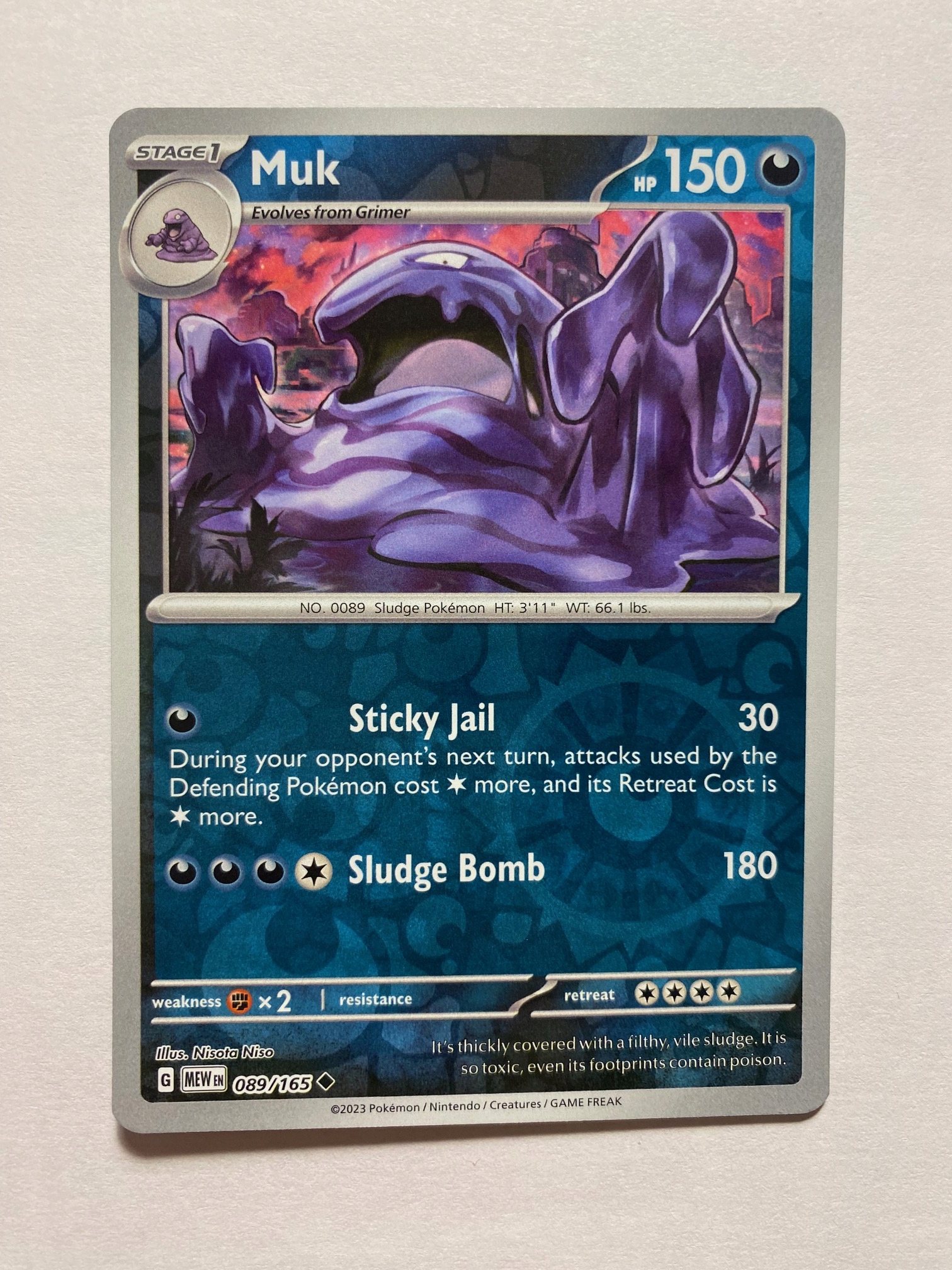 Pokemon 151 reverse 089/165 Muk