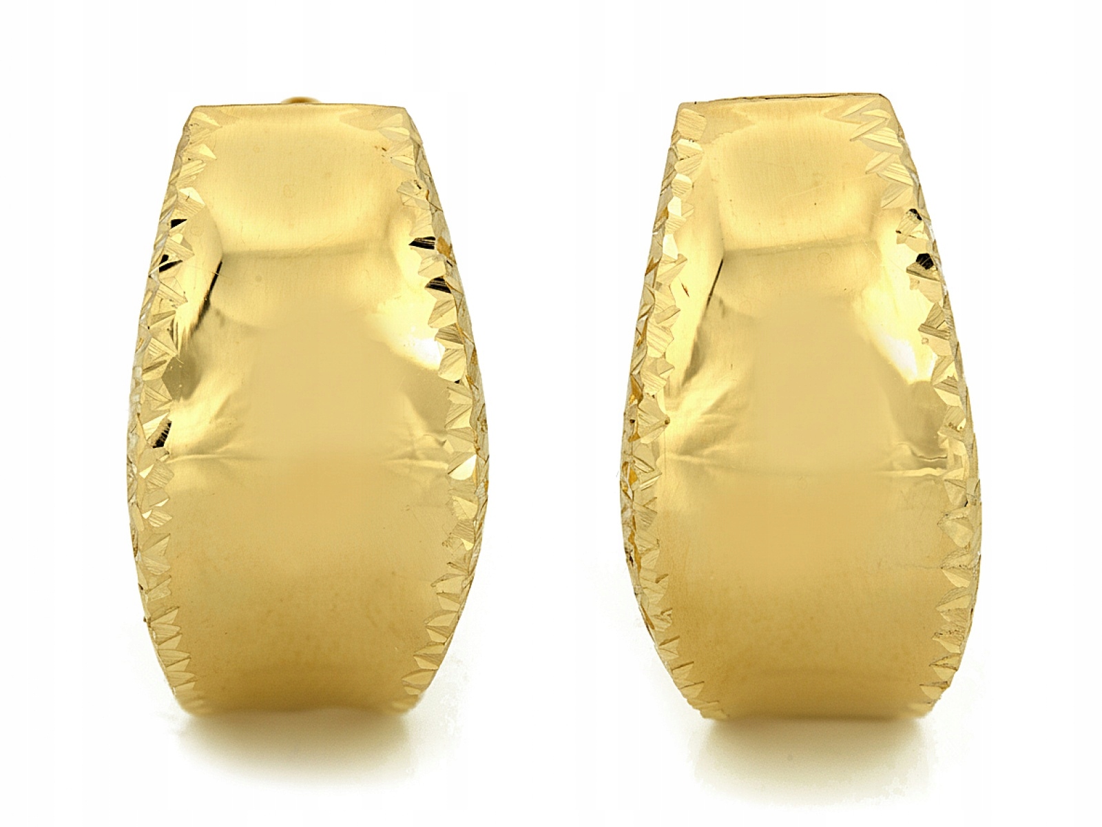 Náušnice zlaté 585 lesklé Plechy 2.7 g na anglické zapínání dárek