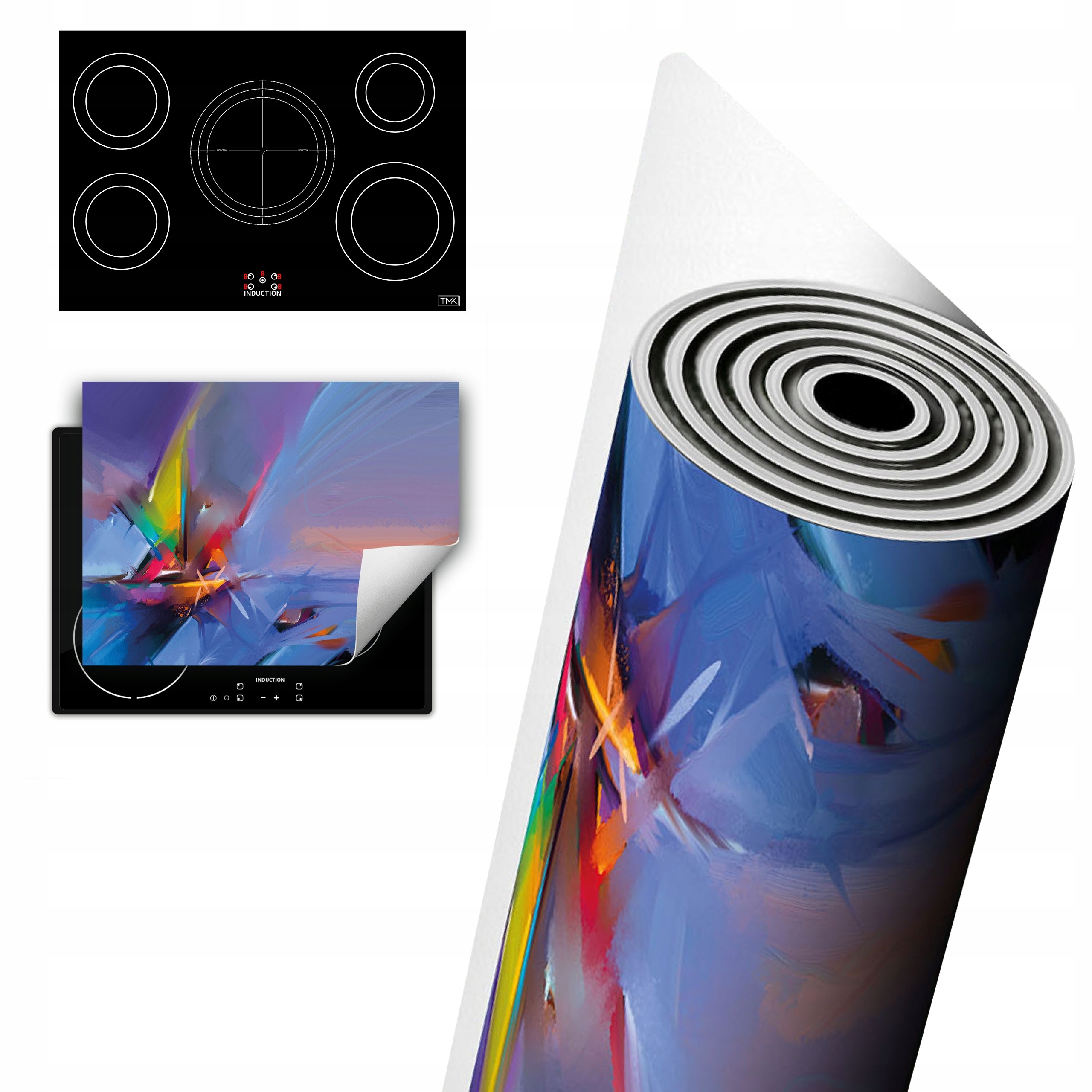 Vinylová Ochranná Deska Na Indukci 80x52 loď foto