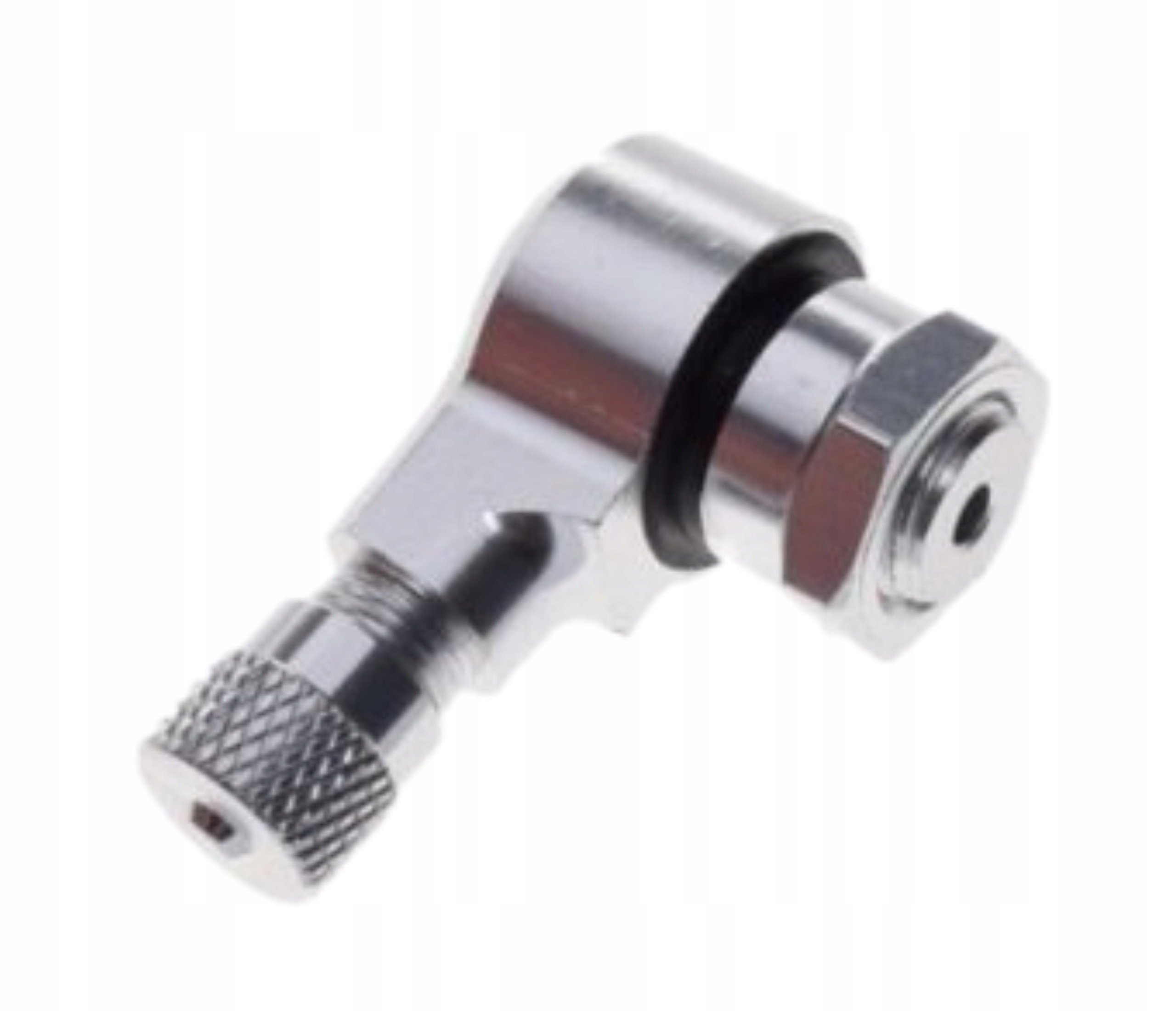 Wentyl Zawór Koła Aluminiowy Kątowy Krótki Srebrny