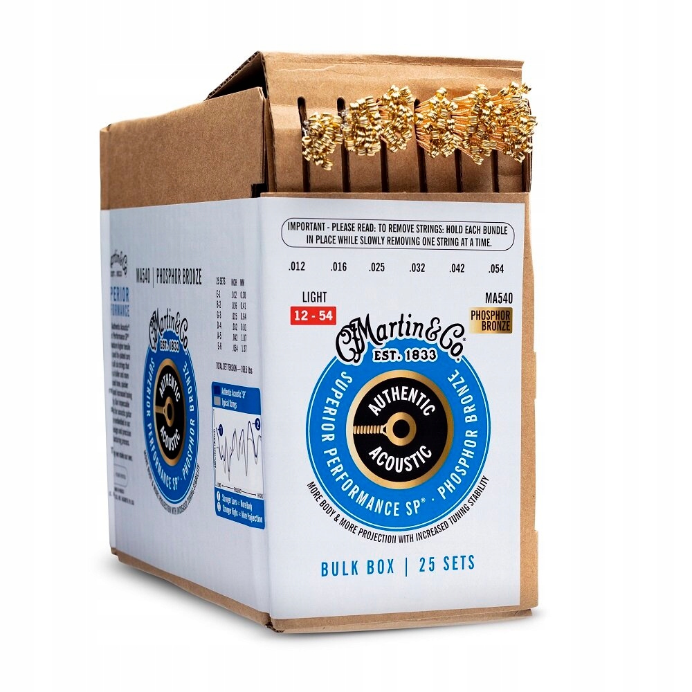 Martin MA540 Light 12-54 25x – struny pro akustickou kytaru