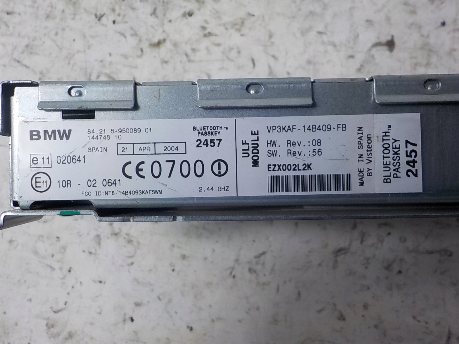 BMW X3 (E83) modulo BLUETOOTH 84.21 6-950089-01 VP3KAF-14B409-FB