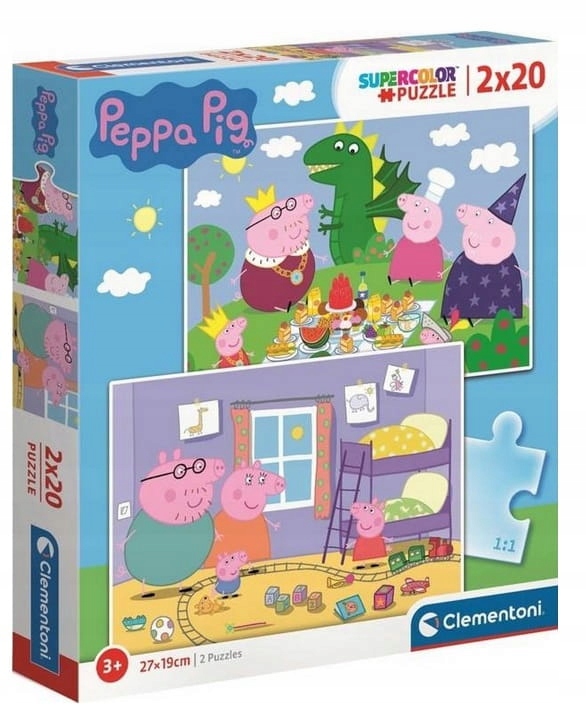 

Puzzle 2x20 Świnka Peppa Clementoni