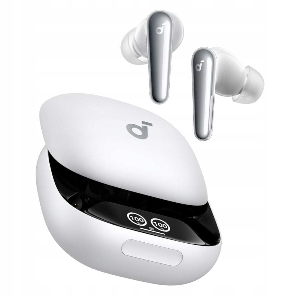 Soundcore Liberty 4 Pro bílá – bezdrátová špuntová sluchátka, Bluetooth 5.3, odolnost IP55, aktivní potlačení hluku (anc), Anker