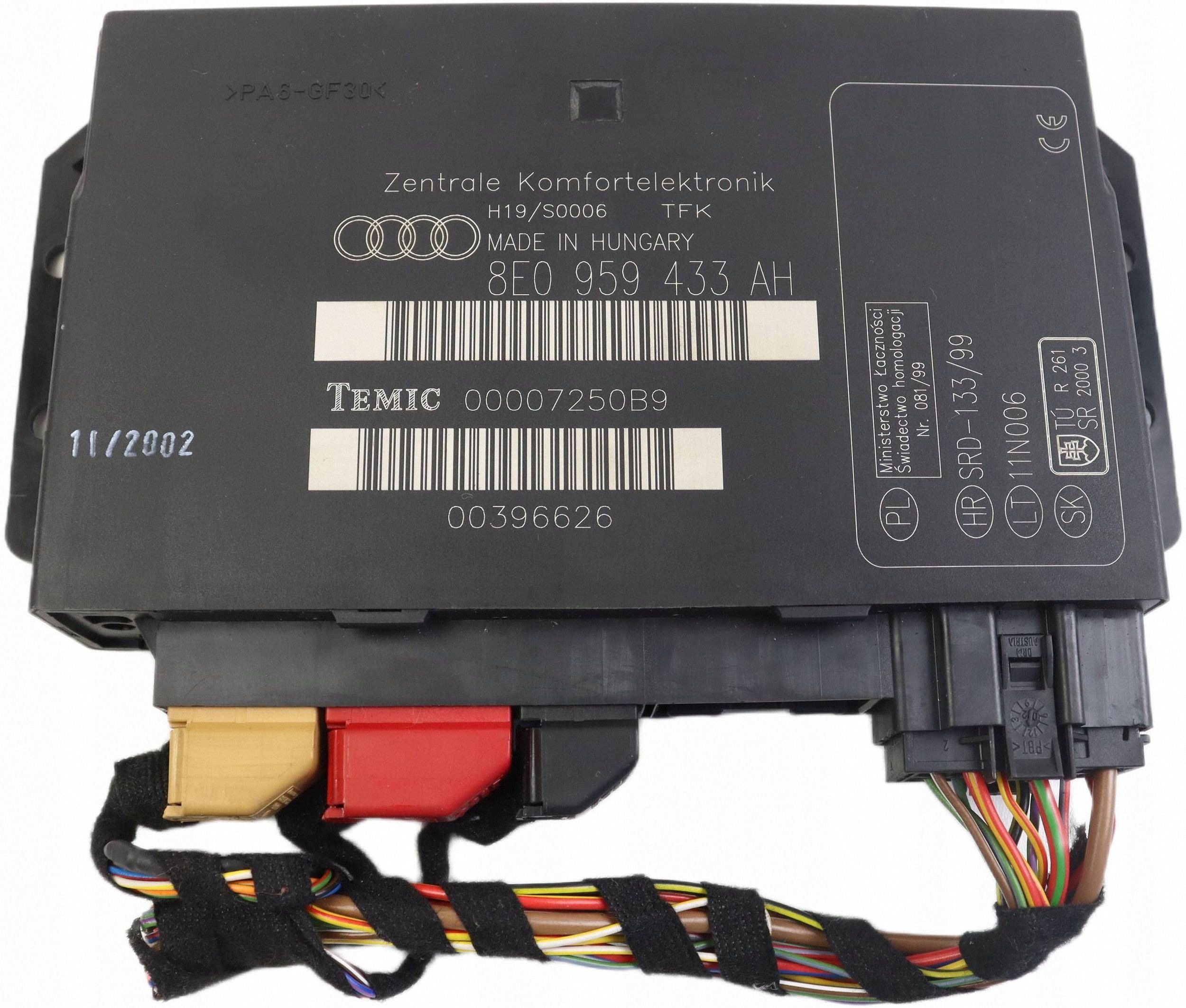 AUDI A4 B6 B7 Unité de contrôle Unité commande confort 8E0959433AH