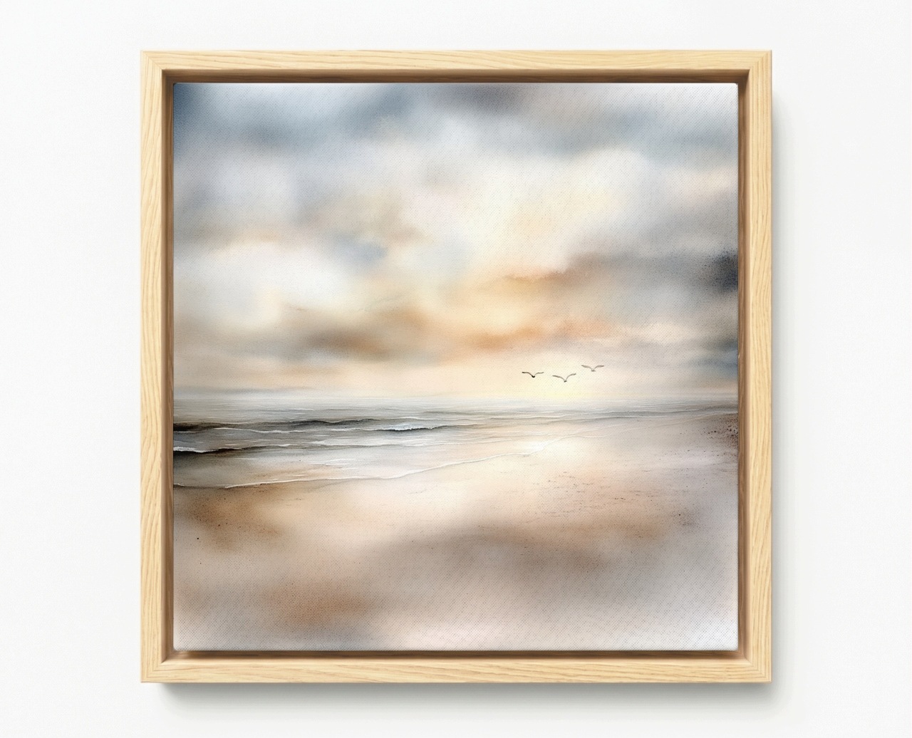Obraz Rám Americká Krajina Voda Moře Oceán Pláž Mewy Vlny 40x40