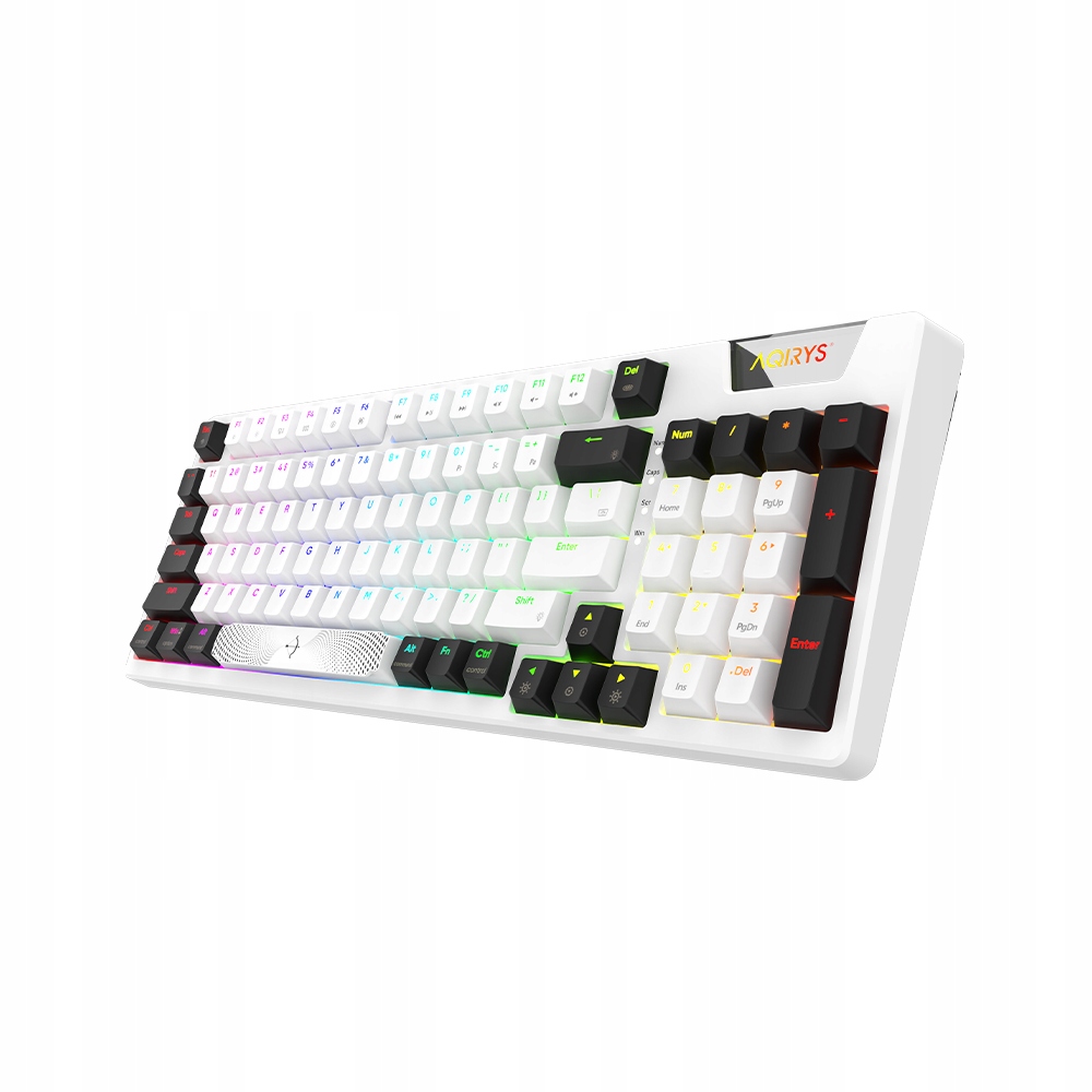 Aqirys Klawiatura mechaniczna 96%/95 klawiszy przewodowa Adara white/black,