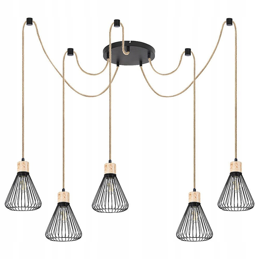 Industriálna závesná lampa pavúk do obývačky
