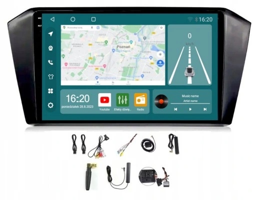 Rádio Navigace Carplay Gps Android Vw Passat B8 2014-22 256GB Sim