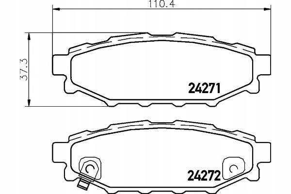 TEX2427101 КОЛОДКИ HAM. SUBARU ЗАД LEGACY 03-\/IMPRE фото 2