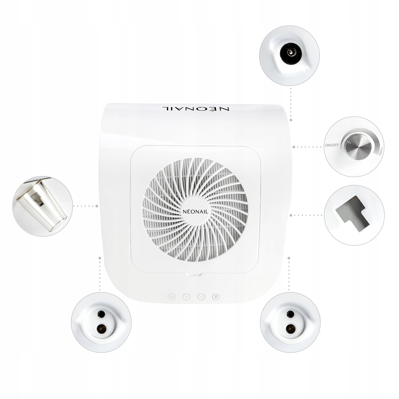 NEONAIL Frezarka FUTURO z pochłaniaczem do pyłu 2w1 Kolor dominujący biały