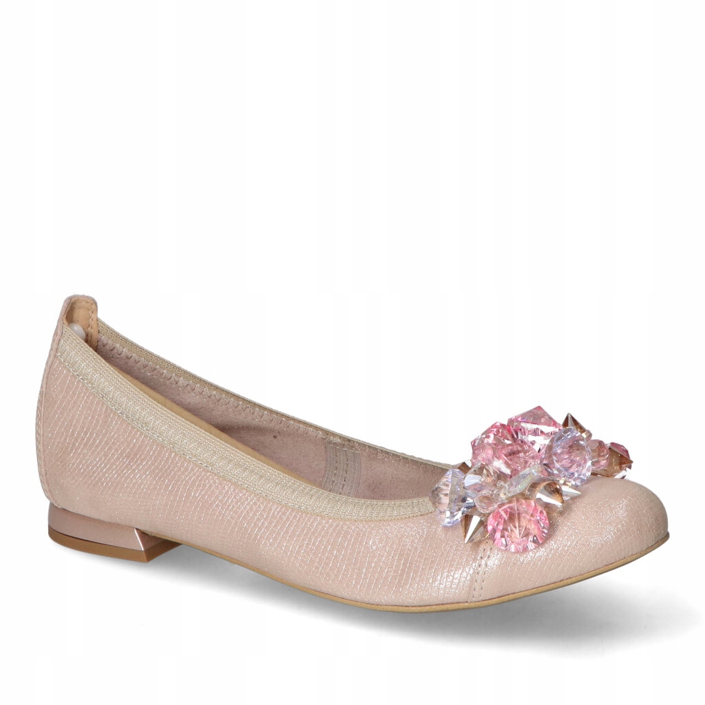 Baleríny Gamis 1402/C10+Kameny Růžový semiš 37