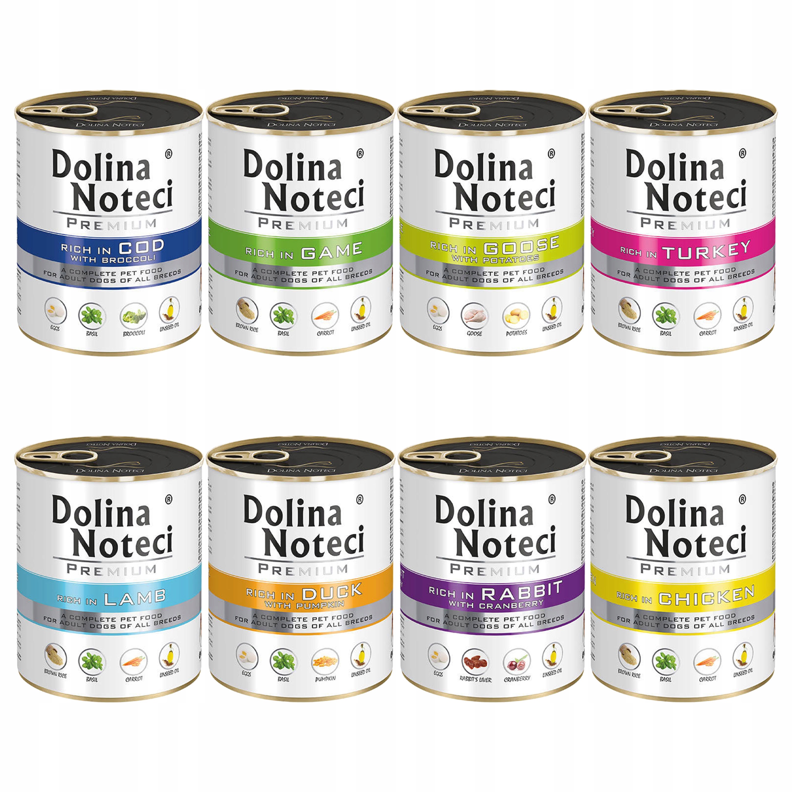 Levně Dolina Noteci Premium Krmivo mokré pro psy mix chutí 8 x 800 g