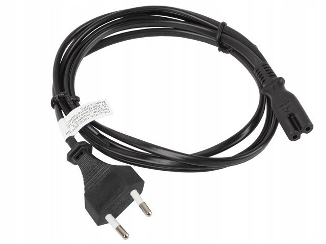 Lanberg Kabel Zasilający Euro Cee 7/16 -> C7 1.8M (ósemka)