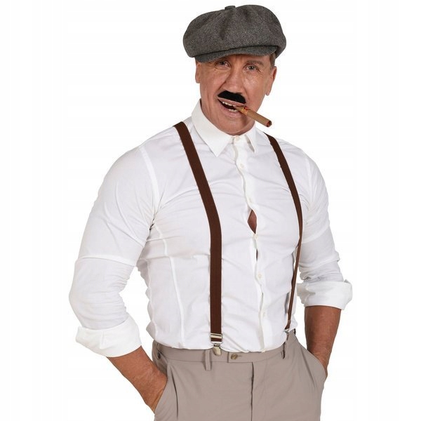 ZESTAW STRÓJ MĘSKI RETRO 4 ELEMENTY LATA 20 Postać/temat lata 20, 30, 40-te