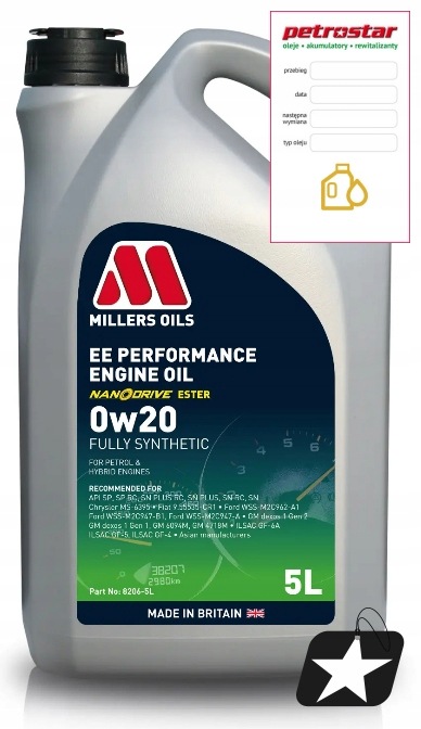 Millers Ee Performance 0V20 5L