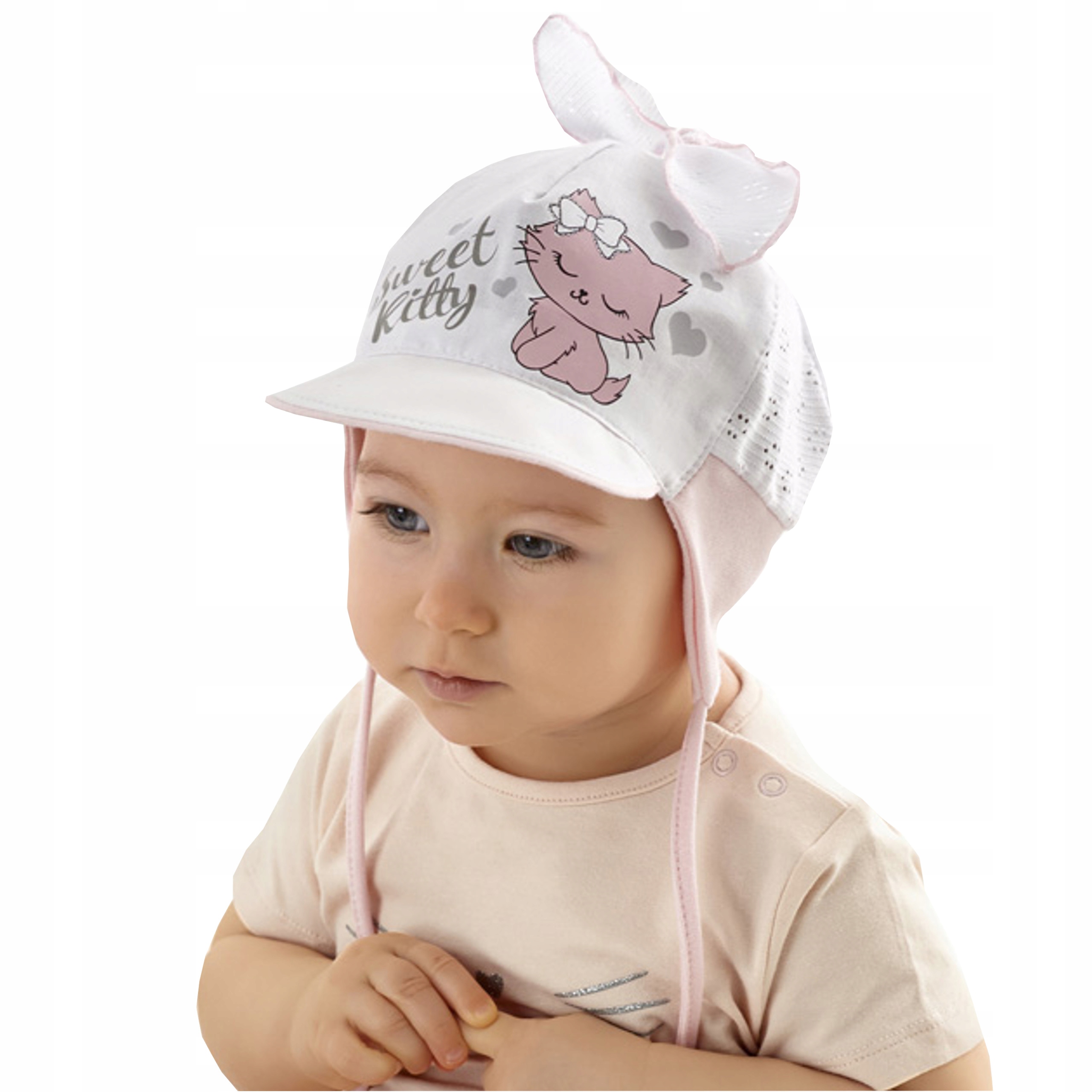 

Czapka Z Daszkiem Wiązana Dziewczynka Lato roz. 40