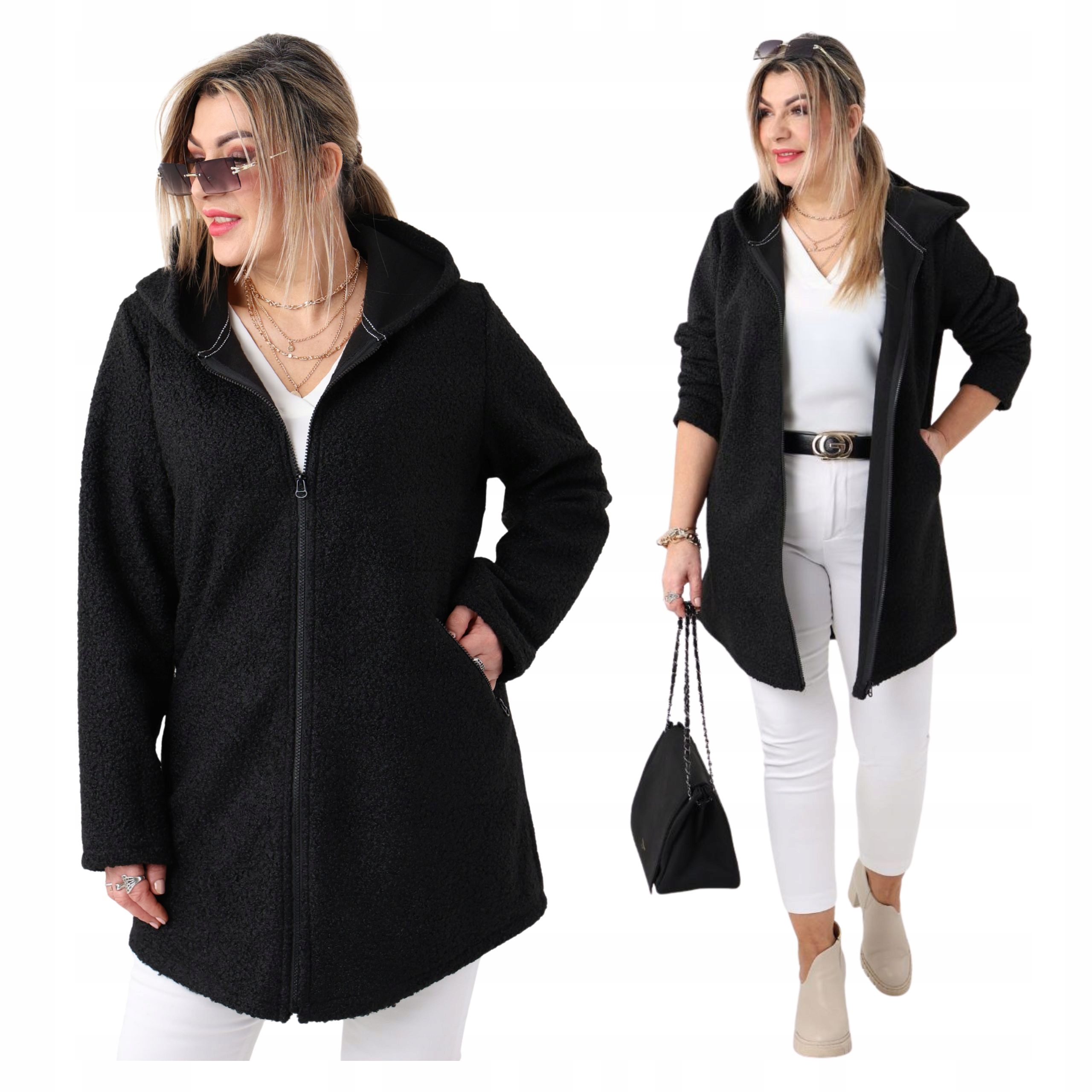 Kurtka przejściowa płaszcz bukla narzutka Polski Producent duże rozmiary