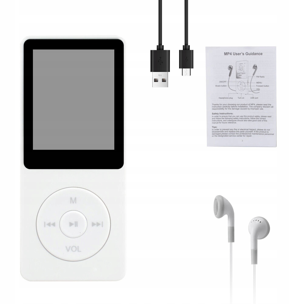 ODTWARZACZ MP4 MP3 16GB BLUETOOTH 5.0 RADIO HIFI + SŁUCHAWKI EAN (GTIN) 0881253608911