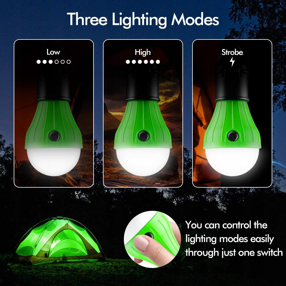 Winzwon Lampa LED Kempingowa Garaż Żarówka 3-PACK — miniatura 5
