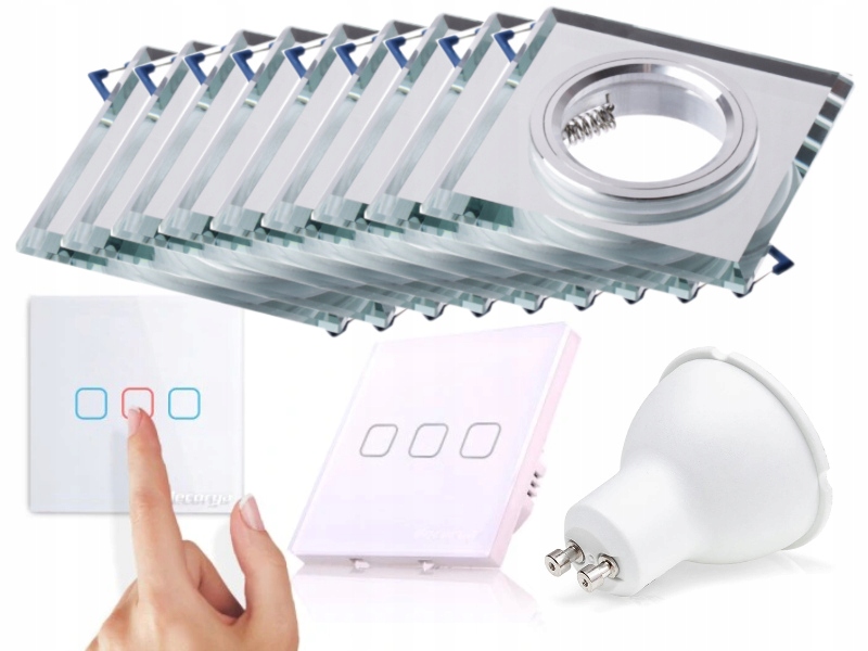 Sada stropního svítidla Halogen 9x spínač