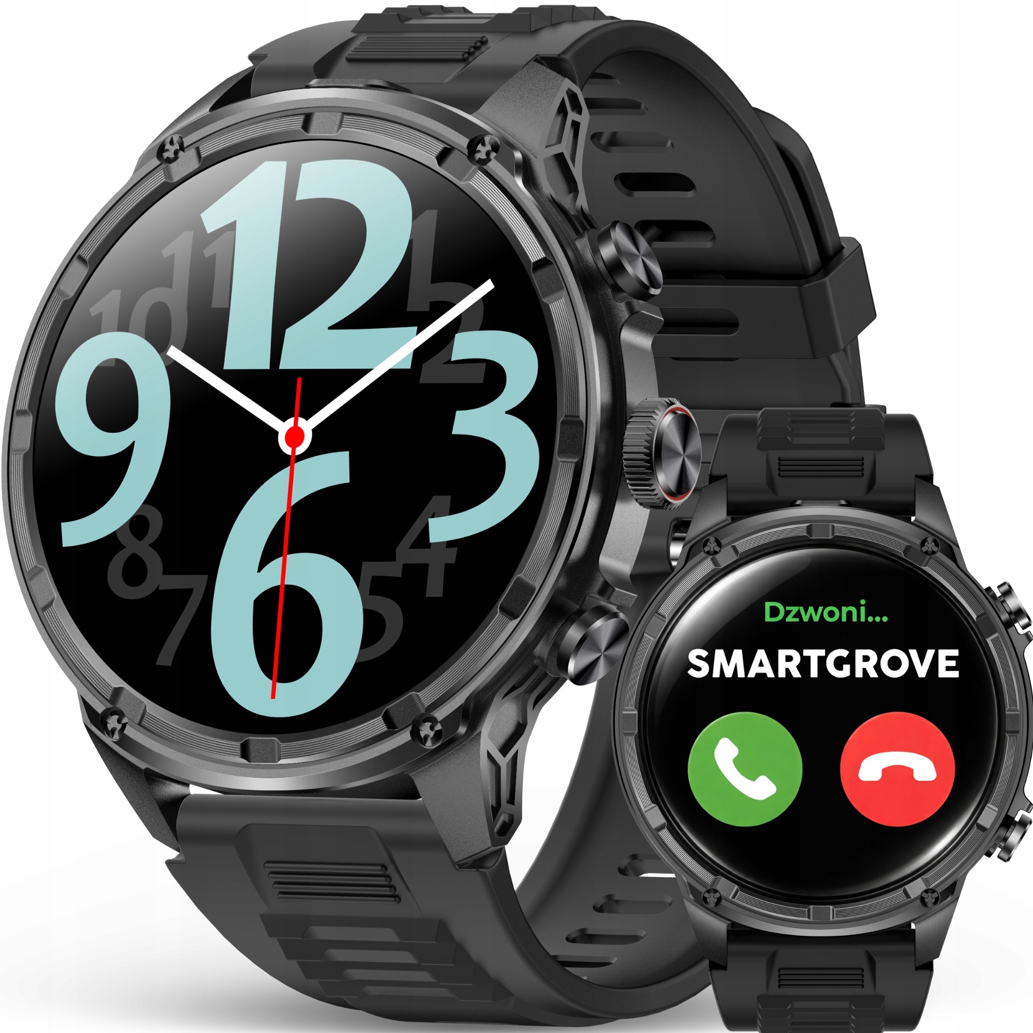 Pánske Hodinky Smartwatch Vodotesný Náramok Veľký Displej Hd Tlak