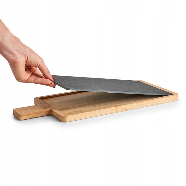 Taca do serwowania/krojenia bambus łupek 40x19cm Długość 40 cm