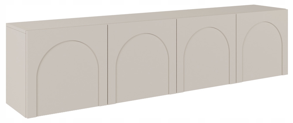 Szafka RTV Arkadia czterodrzwiowa z frezowanymi frontami 200 cm kaszmir