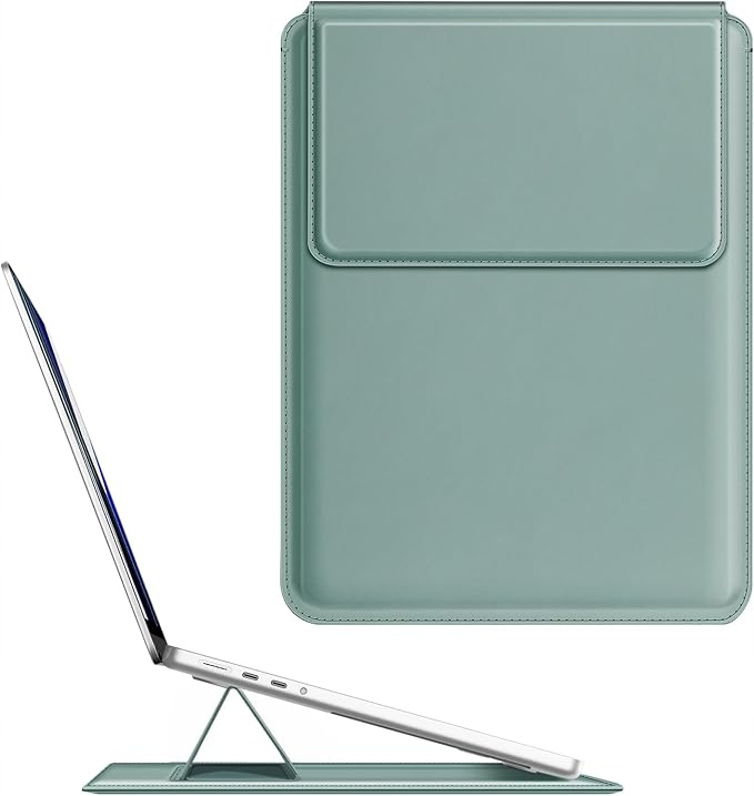 STOJAK NA LAPTOPA ETUI Z PODSTAWKĄ DO MACBOOKA POKROWIEC ZE SKÓRY